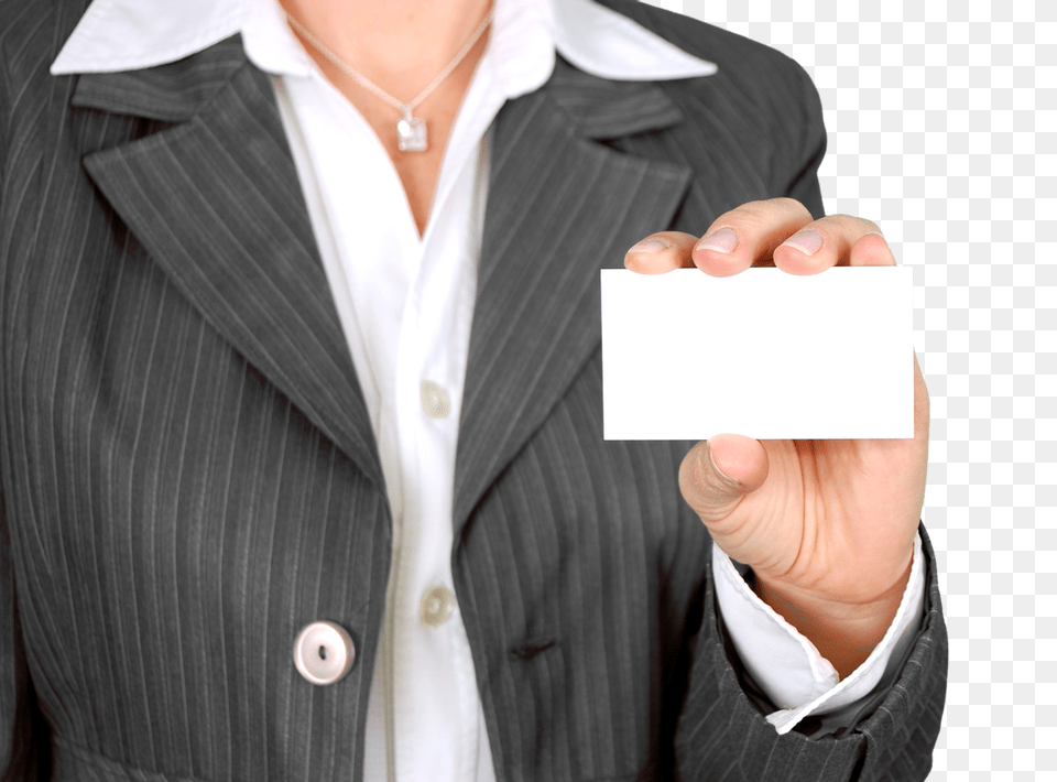 Women Holding Business Card Image, Jacket, Blazer, Suit, Clothing Free Png