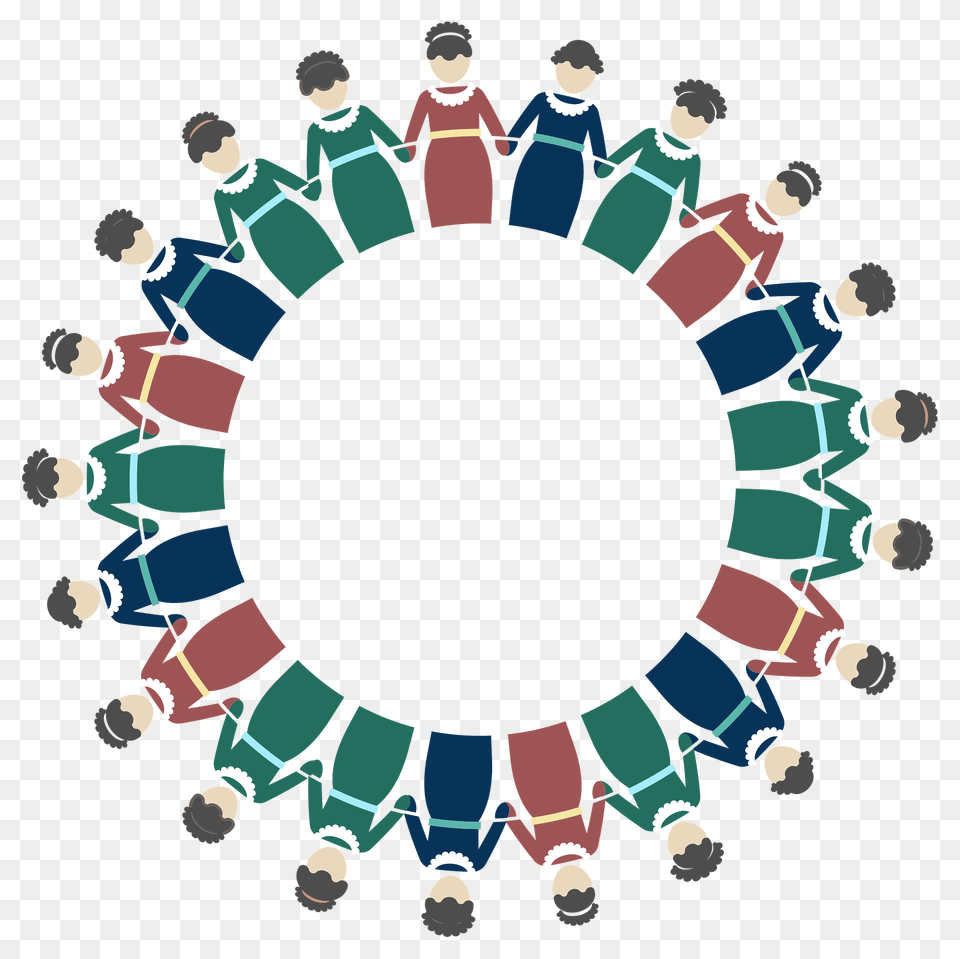 Women Holding Hands Circle Large Clipart, Person, Baby, Head, Face Png