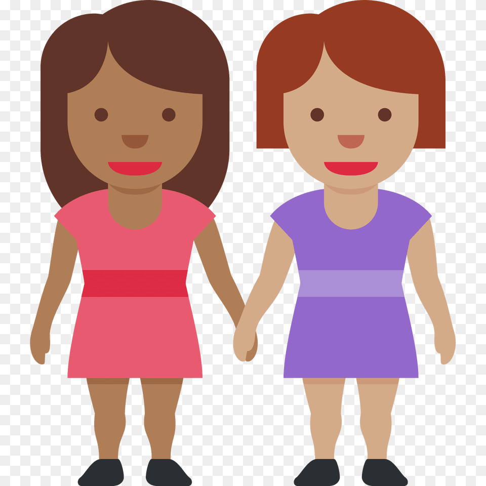 Women Holding Hands Emoji Clipart, Baby, Person, Face, Head Free Transparent Png