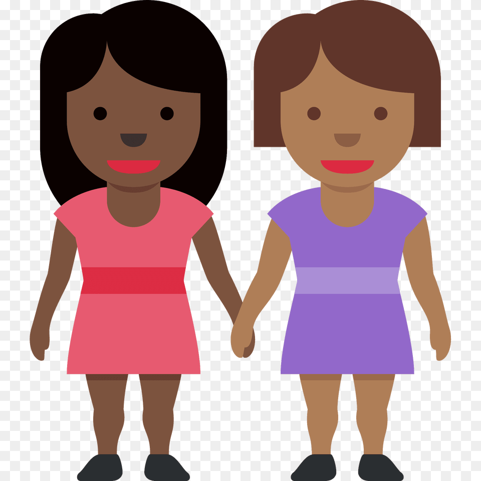Women Holding Hands Emoji Clipart, Baby, Person, Face, Head Png