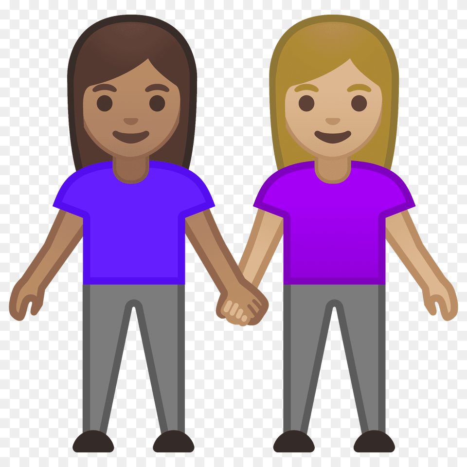 Women Holding Hands Emoji Clipart, Clothing, T-shirt, Person, Face Png