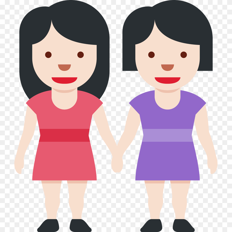 Women Holding Hands Emoji Clipart, Baby, Person, Head, Face Png