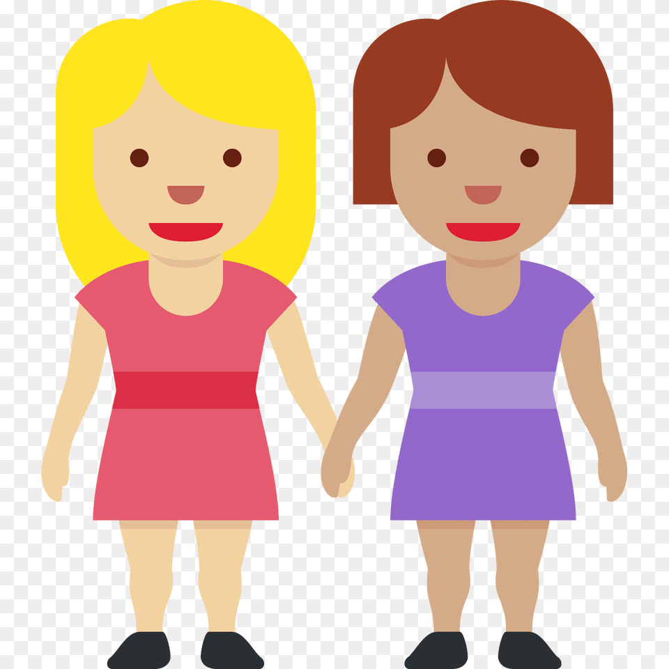 Women Holding Hands Emoji Clipart, Baby, Person, Face, Head Free Png Download