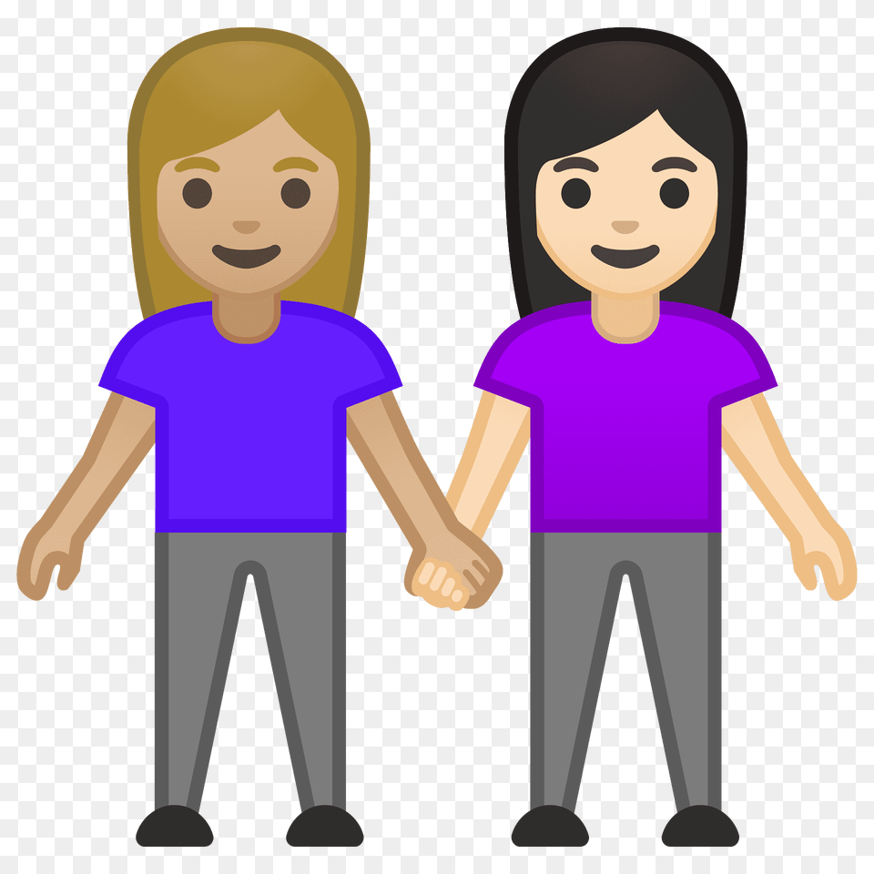 Women Holding Hands Emoji Clipart, Clothing, T-shirt, Baby, Person Png Image