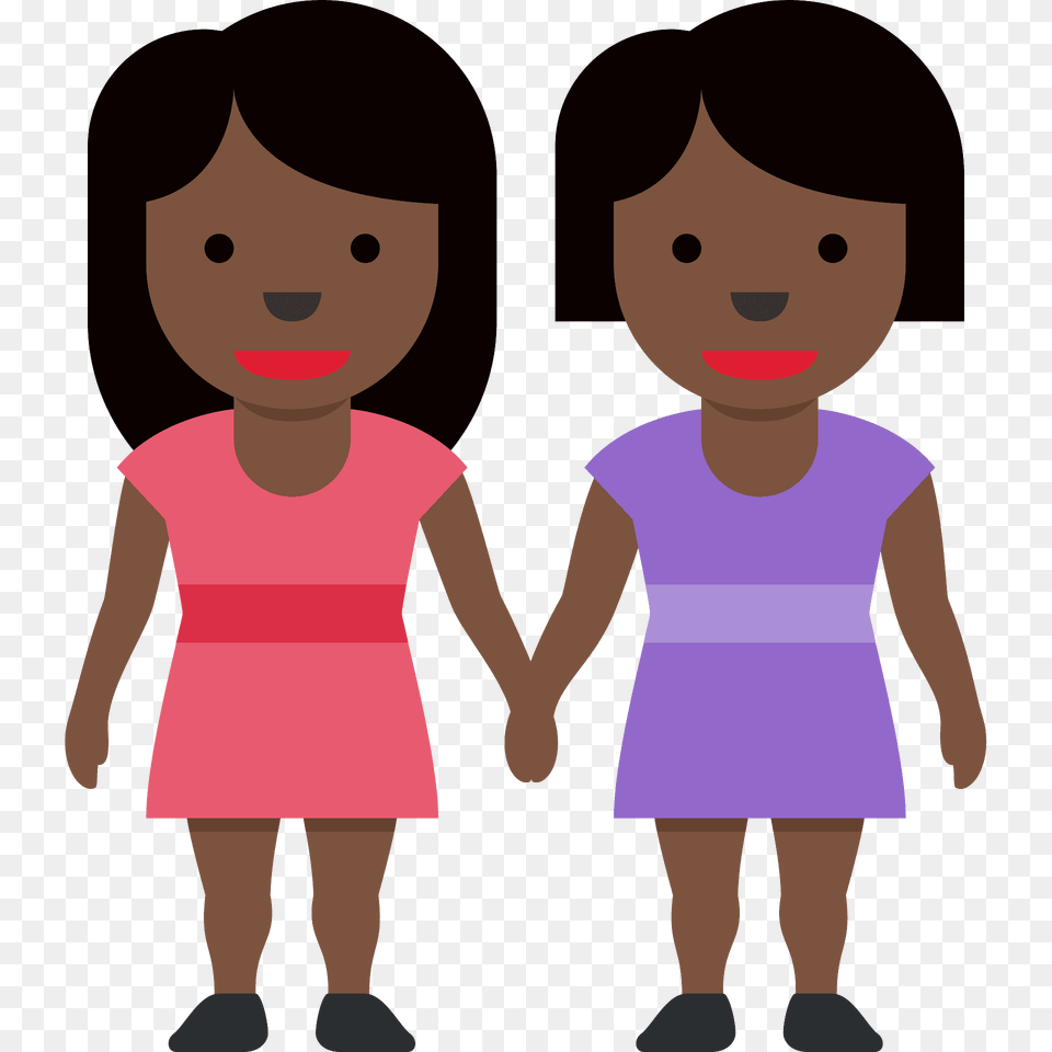 Women Holding Hands Emoji Clipart, Person, Clothing, T-shirt, Face Png