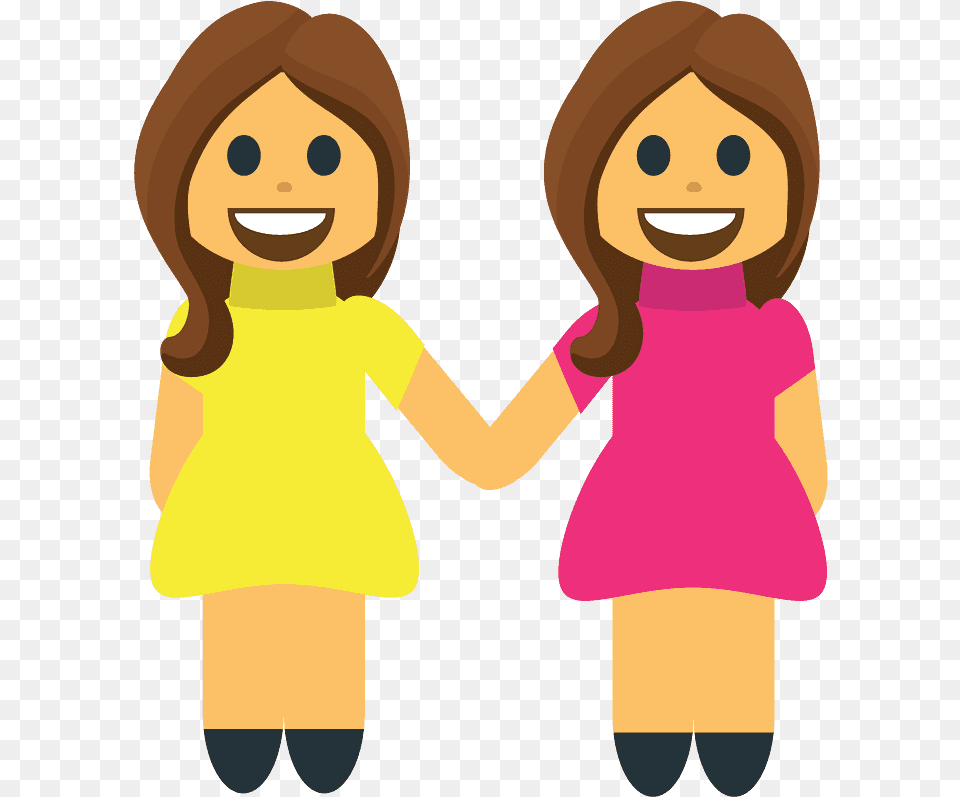 Women Holding Hands Emoji Clipart, Baby, Person, Toy, Body Part Png