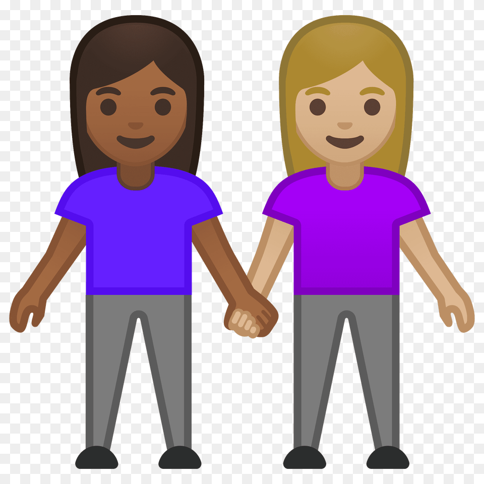 Women Holding Hands Emoji Clipart, Clothing, T-shirt, Person, Baby Png Image