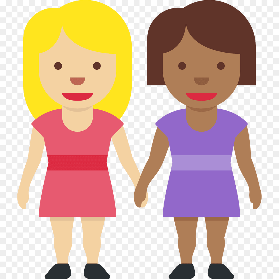 Women Holding Hands Emoji Clipart, Baby, Person, Face, Head Free Png