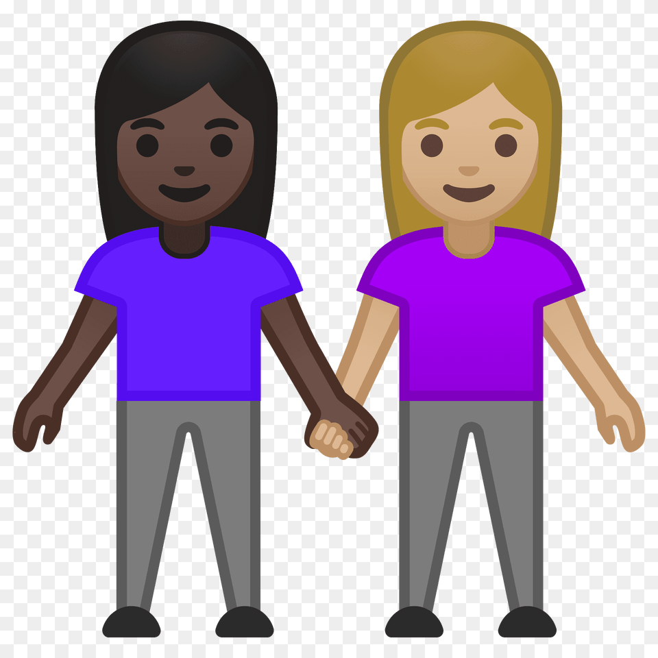 Women Holding Hands Emoji Clipart, Clothing, T-shirt, Person, Face Free Png