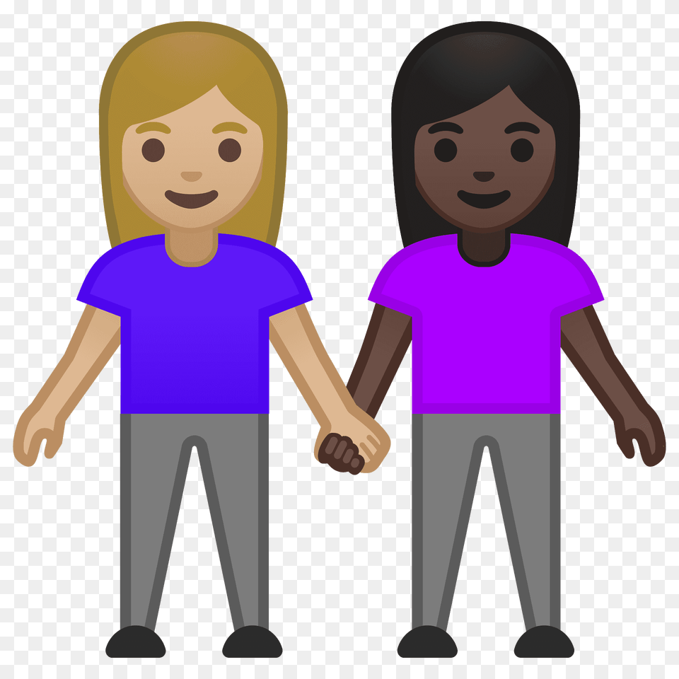Women Holding Hands Emoji Clipart, Clothing, T-shirt, Person, Face Free Png Download