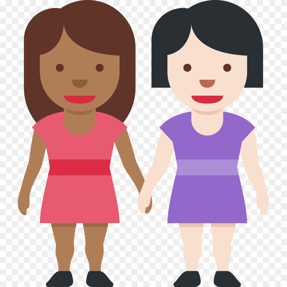 Women Holding Hands Emoji Clipart, Baby, Person, Face, Head Png
