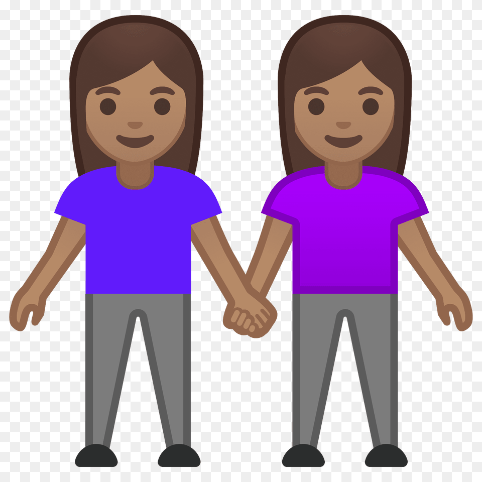 Women Holding Hands Emoji Clipart, Clothing, T-shirt, Person, Face Png Image