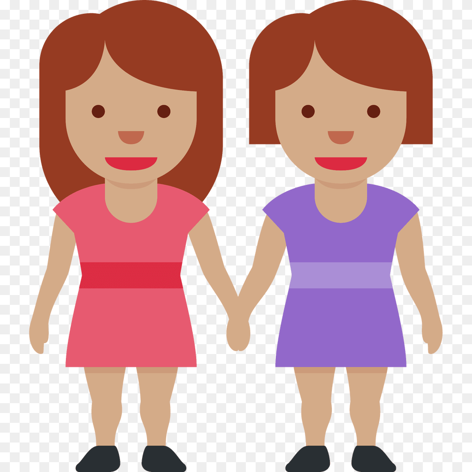 Women Holding Hands Emoji Clipart, Baby, Person, Head, Face Png