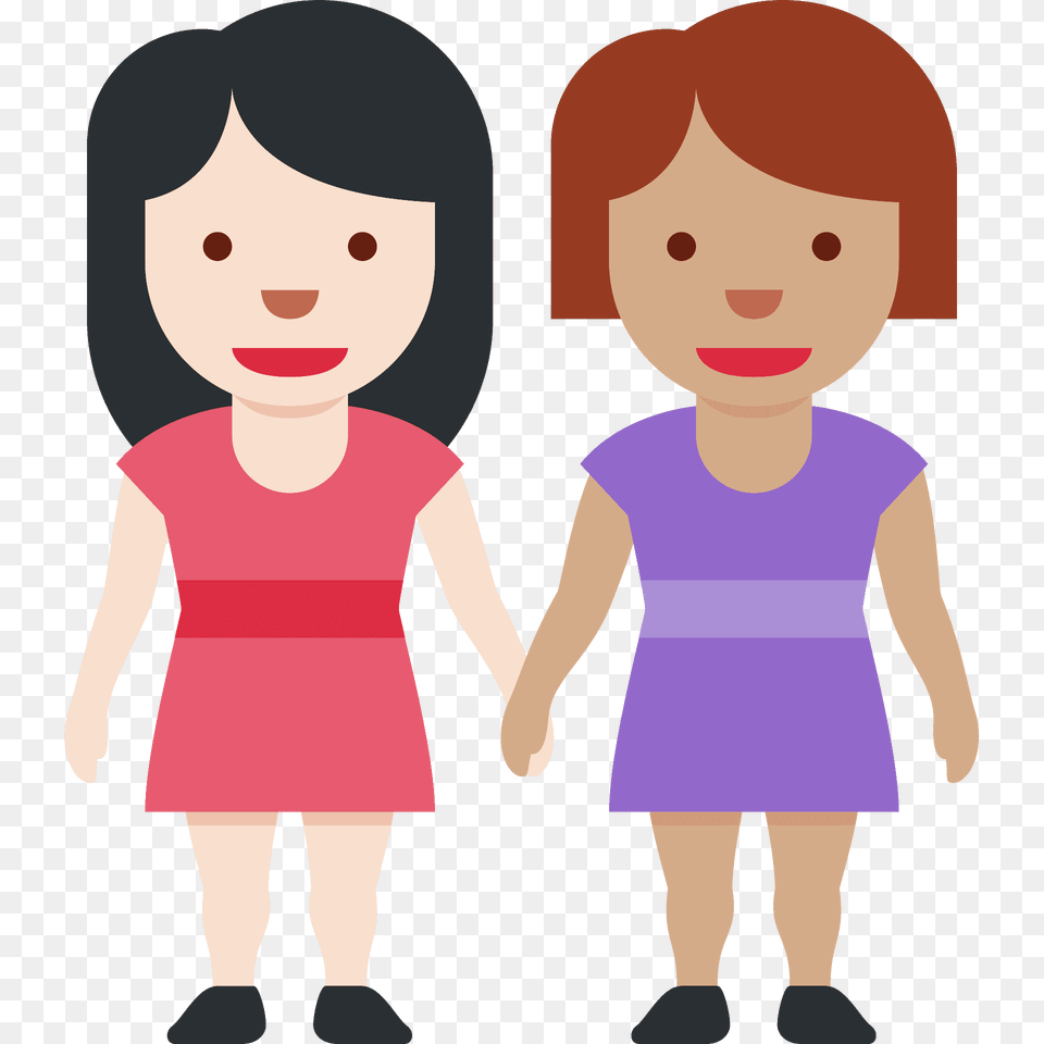 Women Holding Hands Emoji Clipart, Baby, Person, Face, Head Free Transparent Png