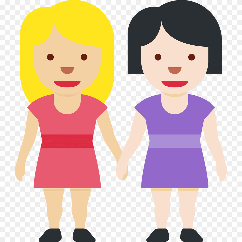 Women Holding Hands Emoji Clipart, Baby, Person, Face, Head Free Transparent Png