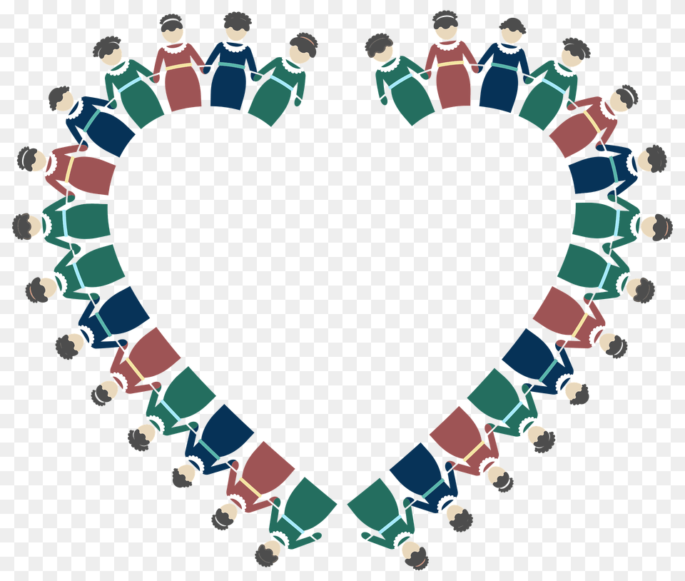 Women Holding Hands Heart Clipart, Person, Head, Pattern, Face Png Image