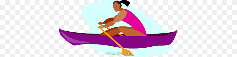 Women In Rowing Race Royalty Vector Clip Art Illustration, Oars, Paddle, Animal, Fish Free Png