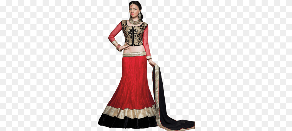 Women Net Embroidered Lehenga Choli Choli, Velvet, Clothing, Sleeve, Dress Free Png