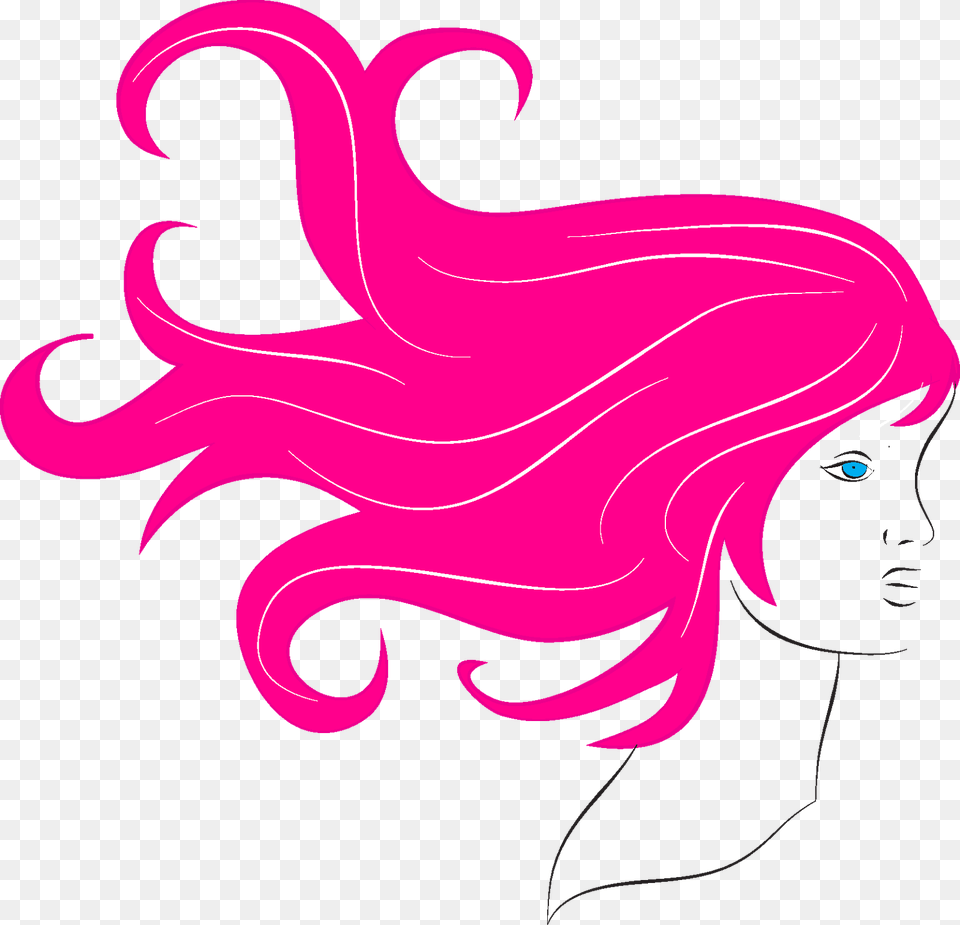 Women Pink Cartoon Hair, Face, Head, Person, Art Free Transparent Png