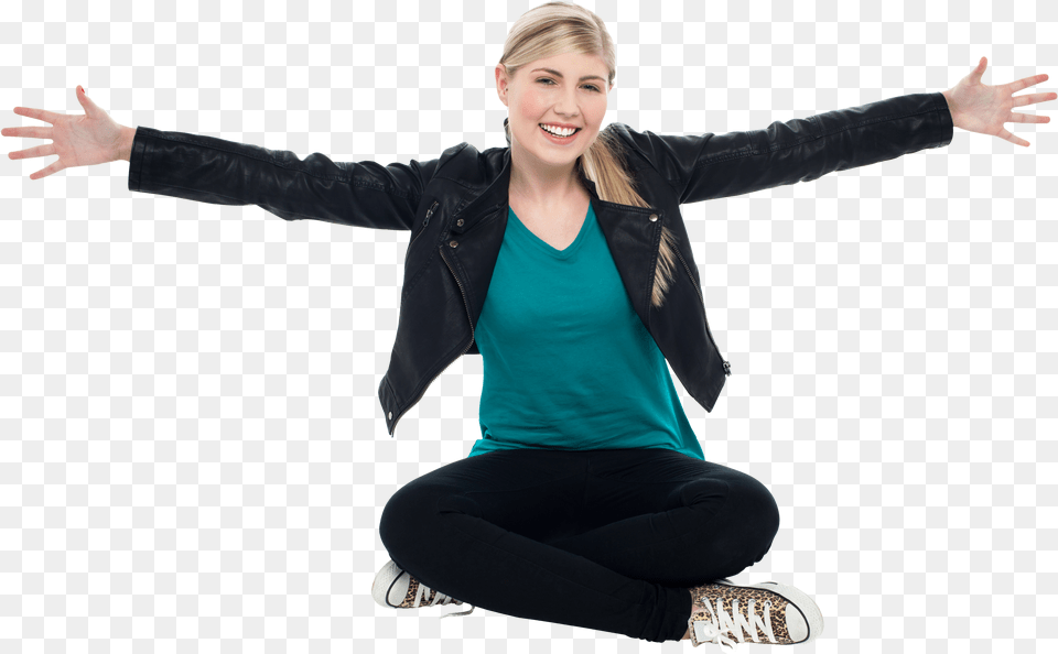 Women Pointing Both Sides People In Nature Free Transparent Png