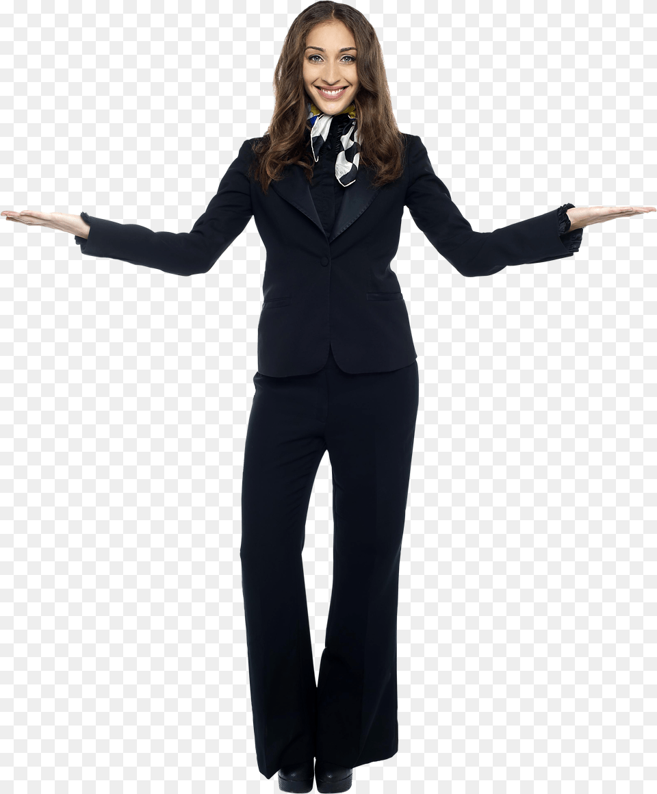 Women Pointing Both Sides Pointing Both Sides, Accessories, Tie, Suit, Sleeve Free Png Download