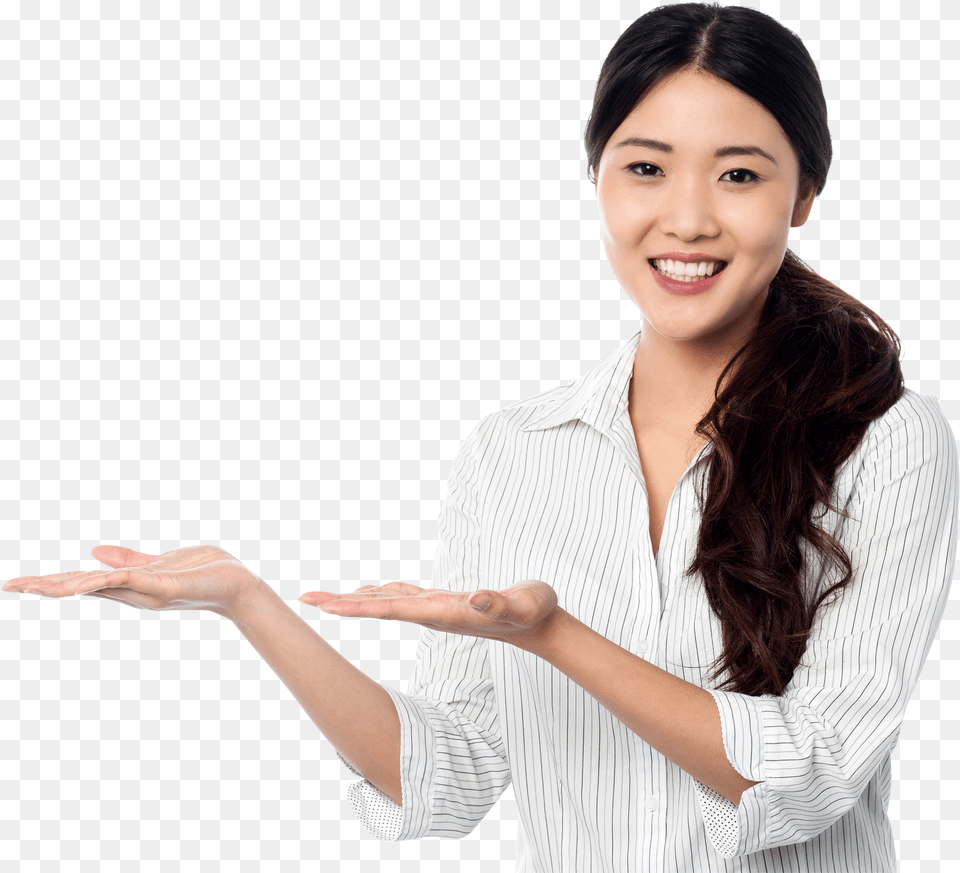 Women Pointing Left Free Transparent Png