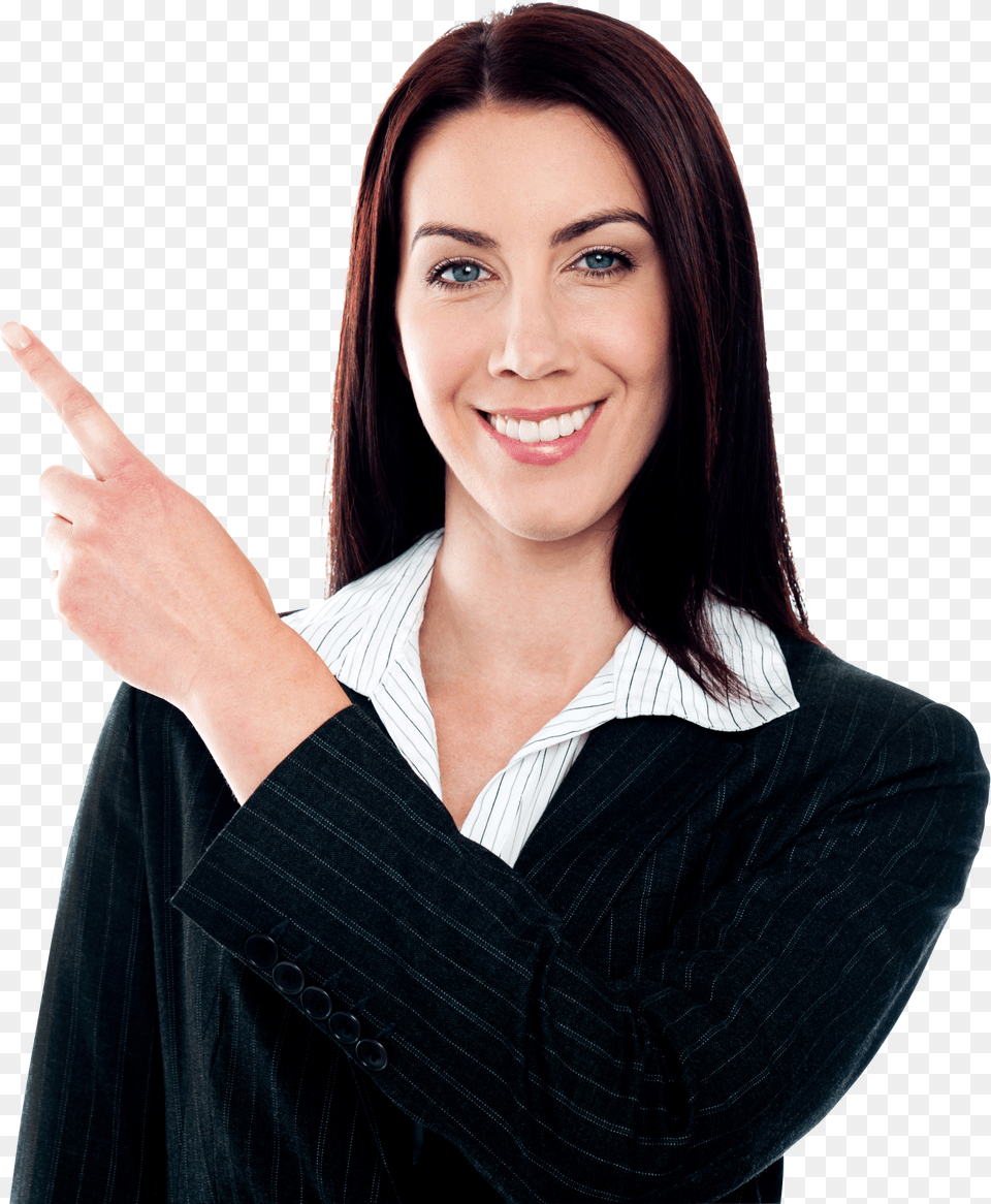 Women Pointing Left Commercial Use, Gray Free Png Download