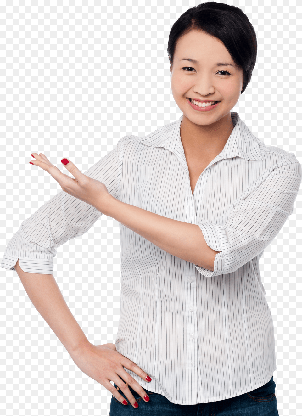 Women Pointing Left Girls Image Pointing The Text Png