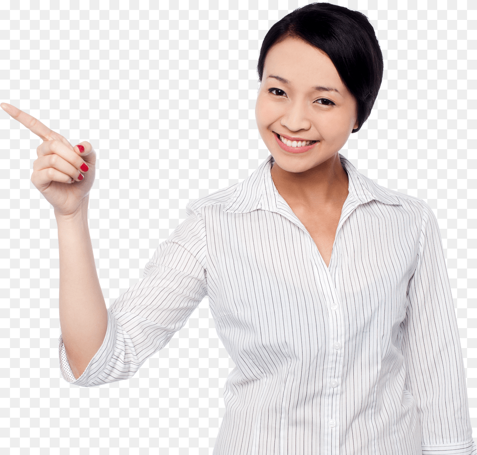 Women Pointing Left Image Girl Free Transparent Png
