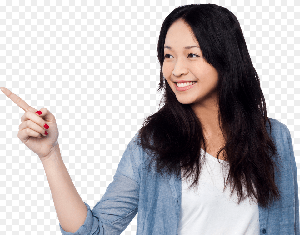 Women Pointing Left Image Woman Pointing Finger Free Png