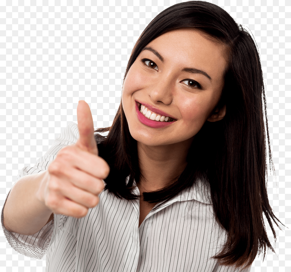 Women Pointing Thumbs Up Image Advertise Girl Free Transparent Png