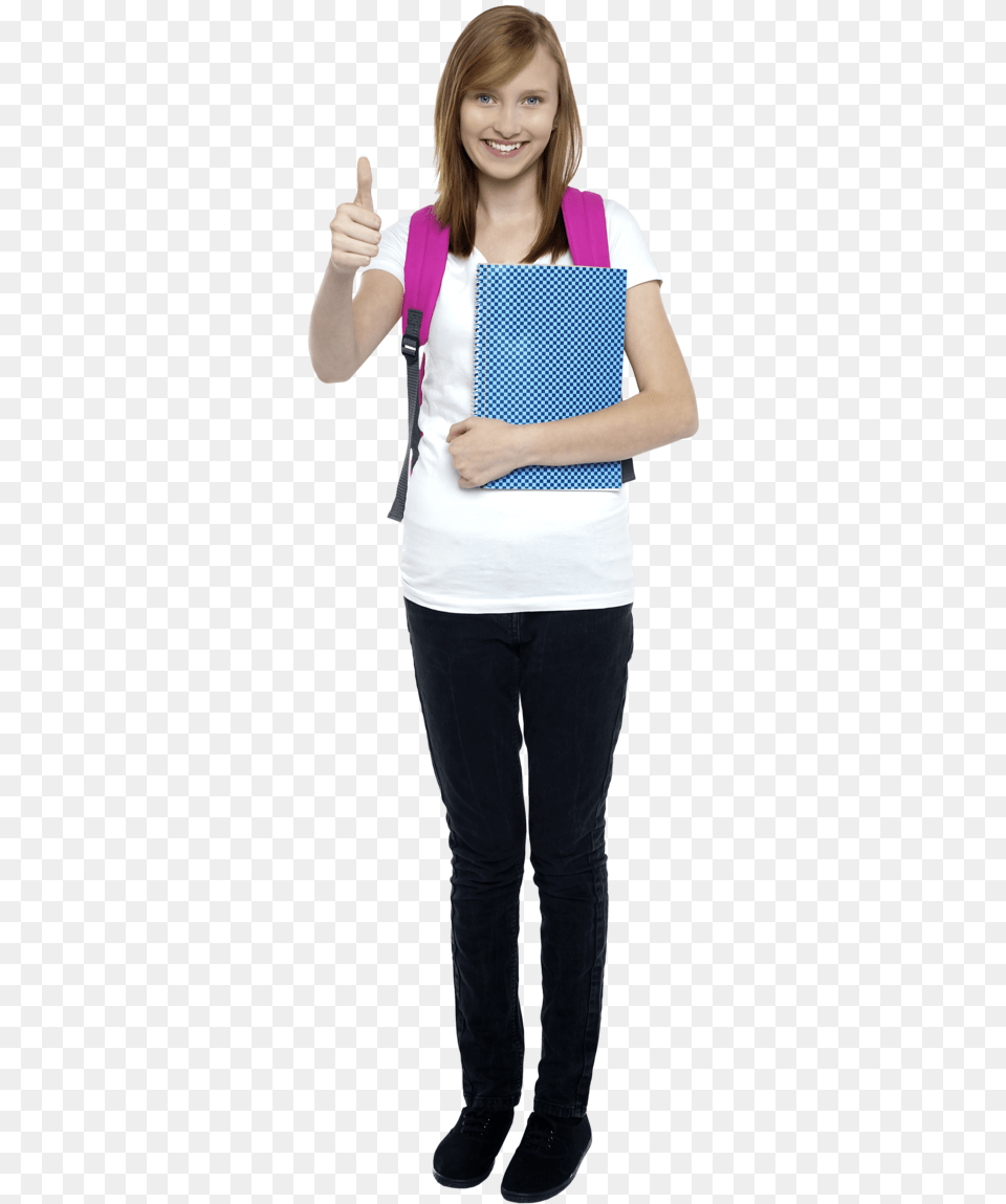Women Pointing Thumbs Up Student Thumbs Up, Teen, Hand, Girl, Finger Png Image