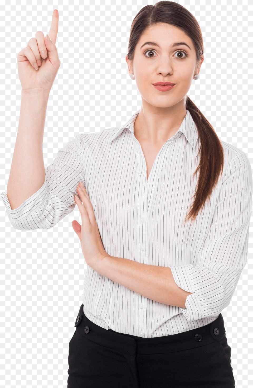 Women Pointing Top Png