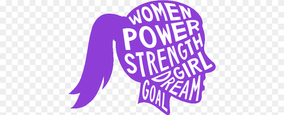 Women Power Strength Gif Language, Purple, Sticker, Text Png