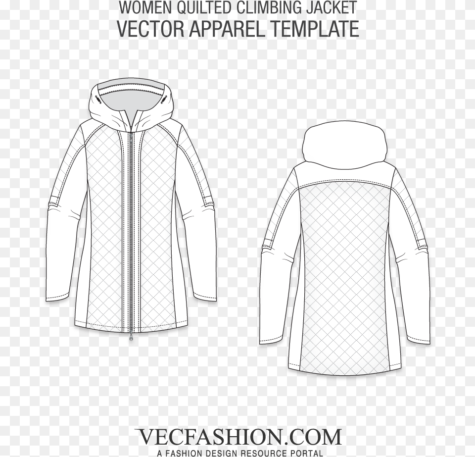 Women Quilted Climbing Jacket Jacket Vector, Clothing, Coat, Long Sleeve, Sleeve Free Transparent Png