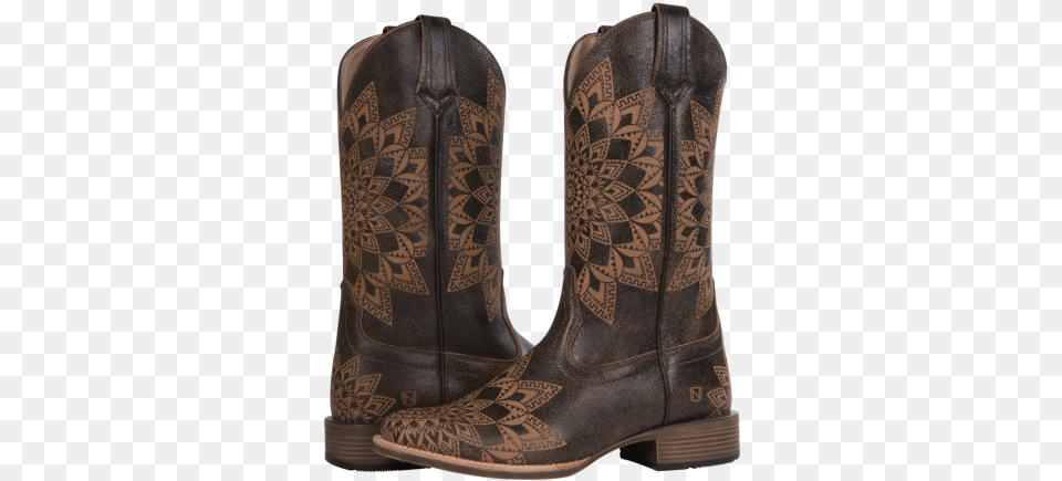 Women S All Around Square Toe Dallas Distressed Havana Cowboy Boot, Clothing, Footwear, Cowboy Boot Free Png Download
