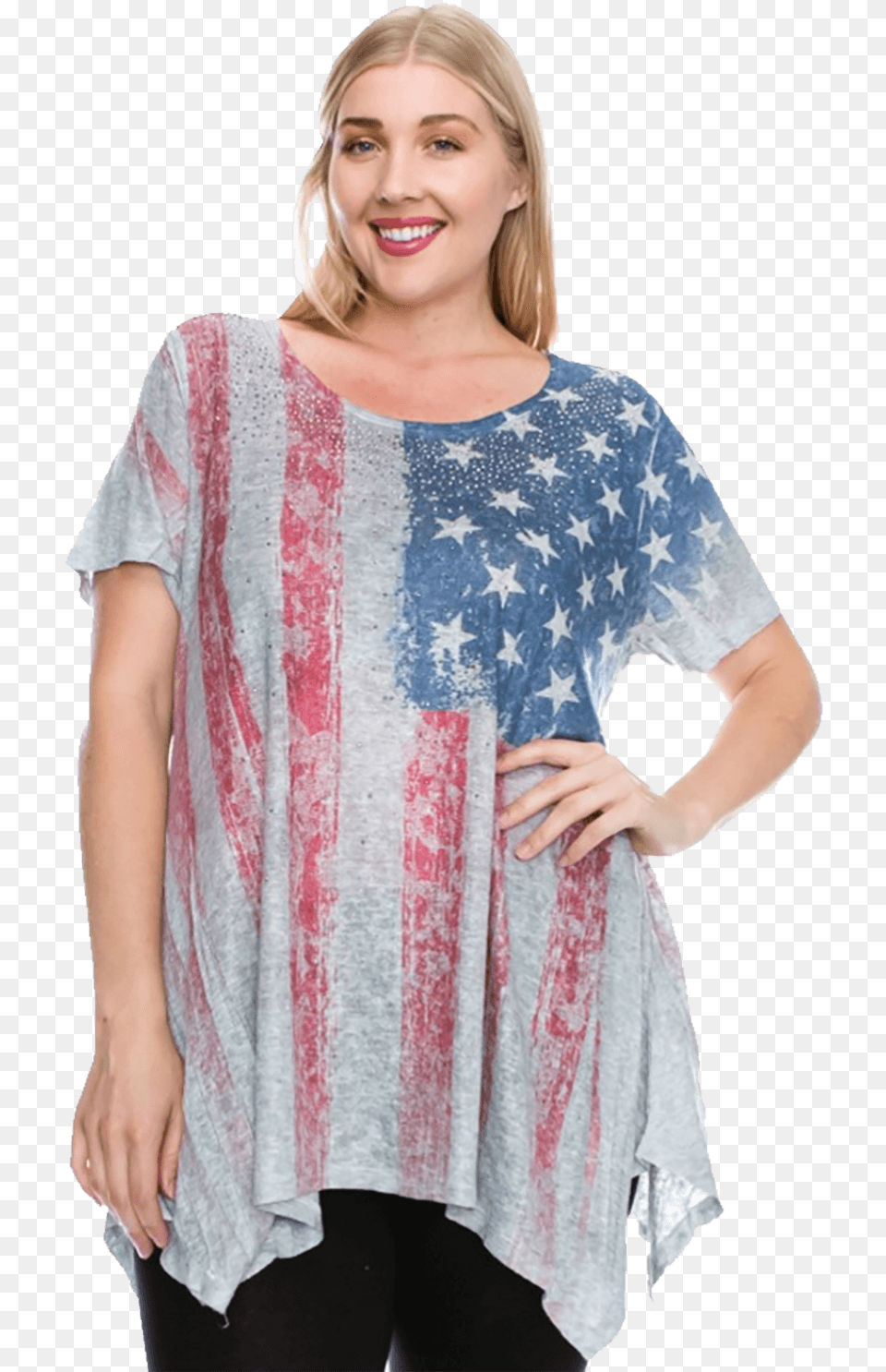 Women S American Flag Top Wstones Nightgown, Adult, Person, Female, Clothing Png Image