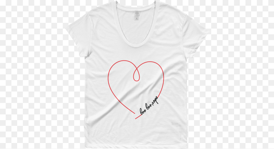 Women S Boo Boo Heart Tee Heart, Clothing, T-shirt, Shirt, Symbol Free Png