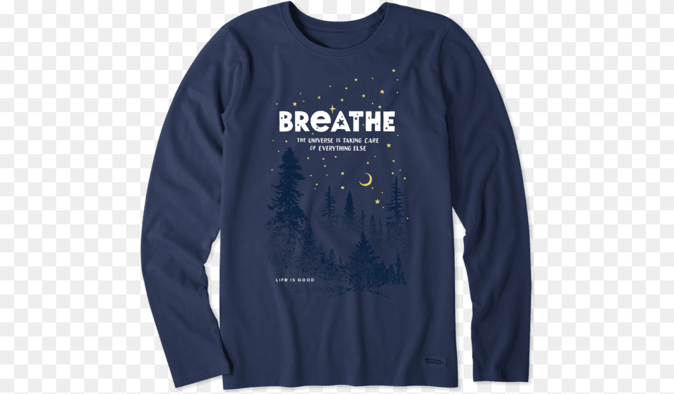 Women S Breathe In The Stars Long Sleeve Crusher Tee Patagonia Shirt, Clothing, Knitwear, Long Sleeve, Sweater Png Image