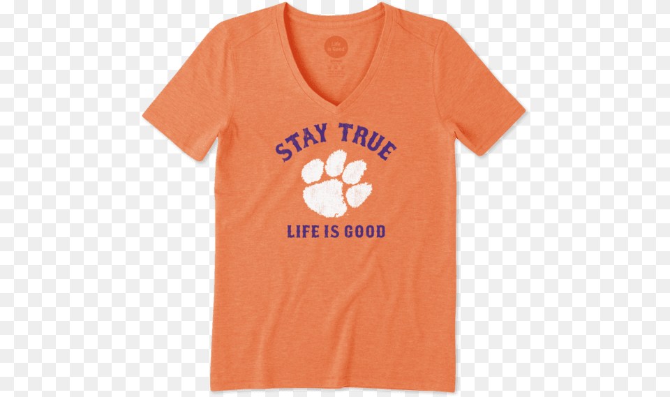 Women S Clemson Tigers Stay True Long Sleeve Cool Vee Michigan State Mom Shirt, Clothing, T-shirt Png