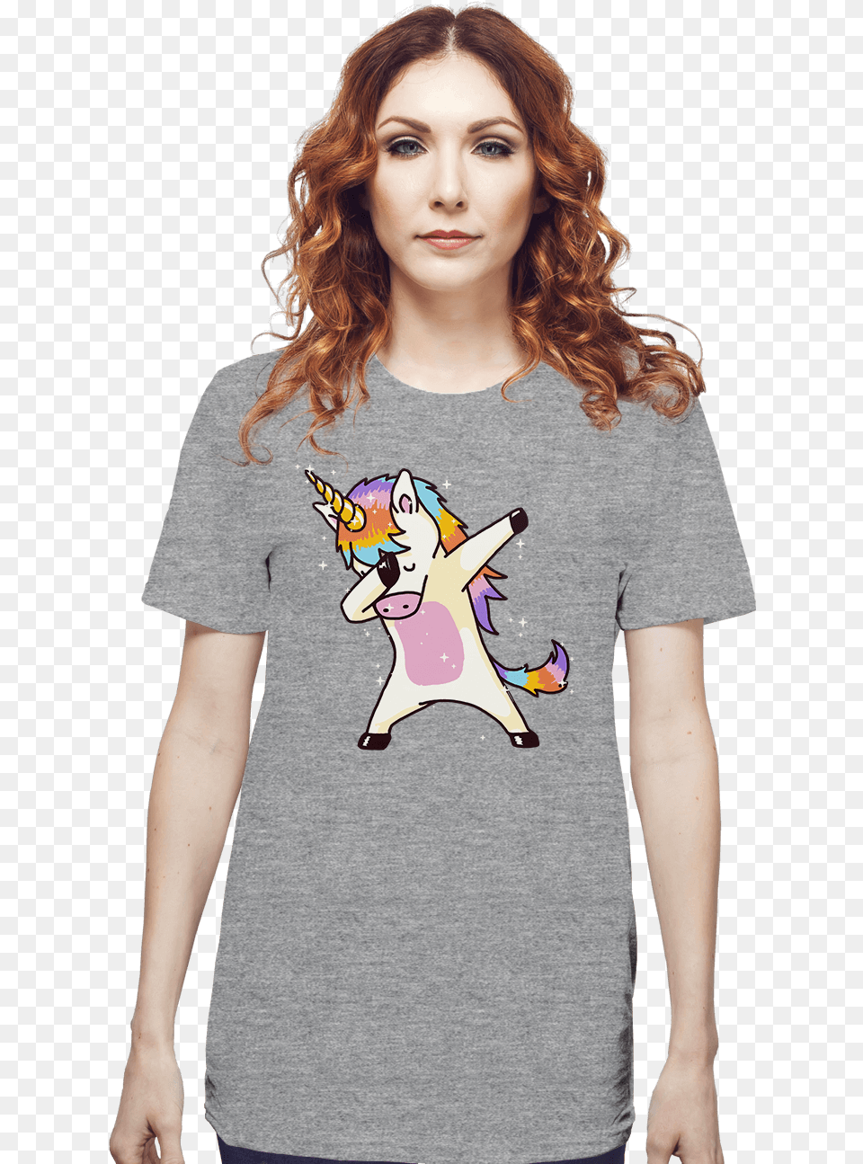 Women S Dabbing Unicorn Shirt Dab Hip Hop Magic Girl T Shirt, Clothing, T-shirt, Adult, Female Free Transparent Png