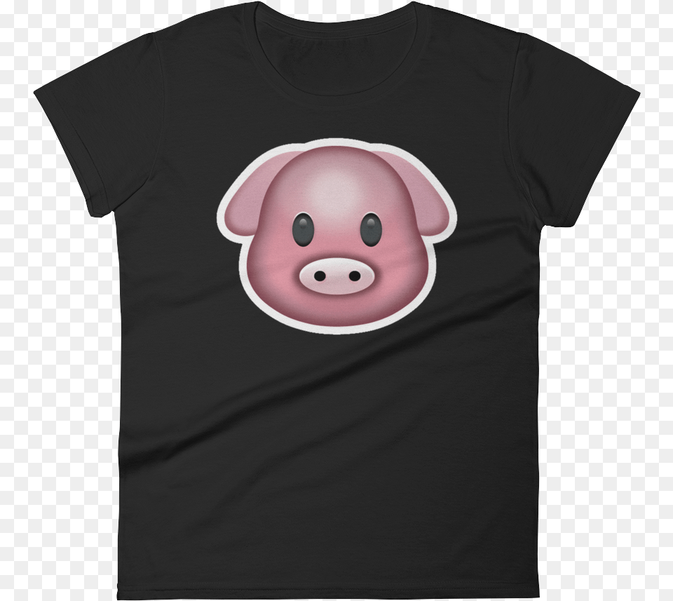 Women S Emoji T Shirt Domestic Pig, Clothing, T-shirt, Animal, Mammal Png Image