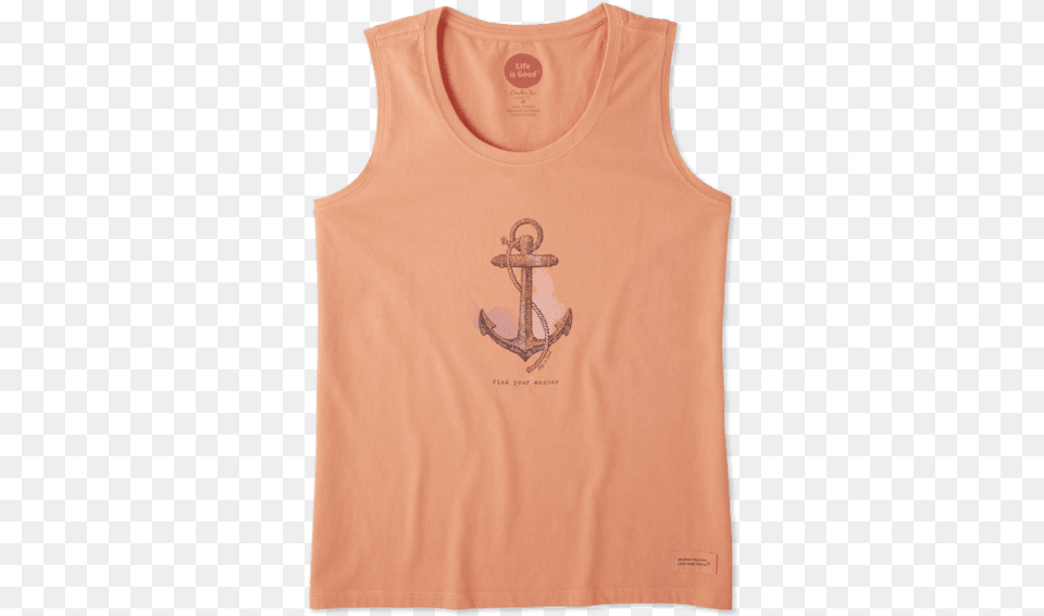 Women S Find Your Anchor Crusher Scoop Tank Active Tank, Electronics, Hardware, Hook, Person Png
