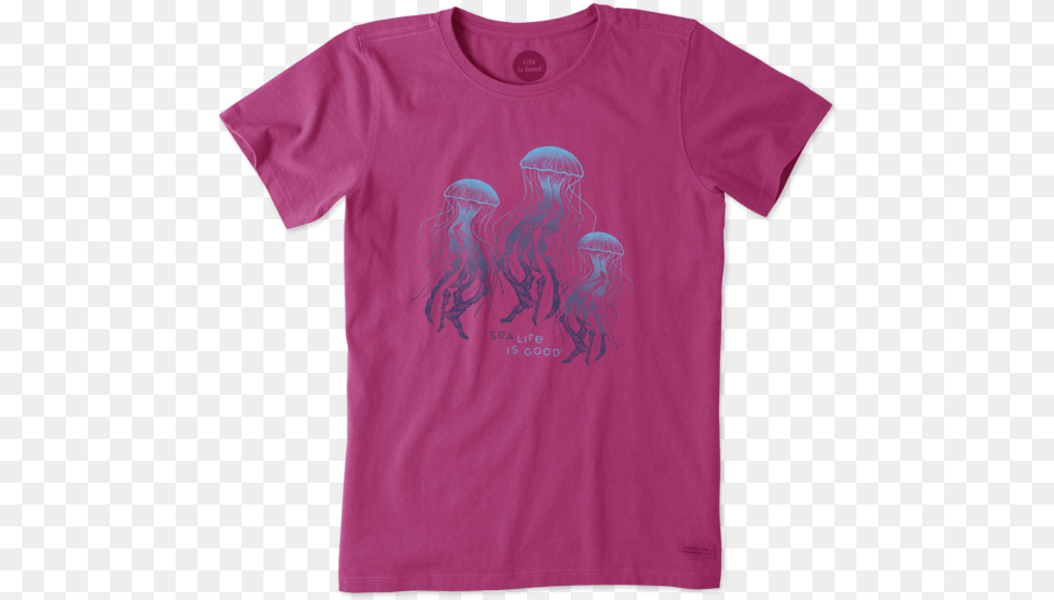 Women S Jellyfish Crusher Tee, Clothing, T-shirt, Animal, Sea Life Free Transparent Png
