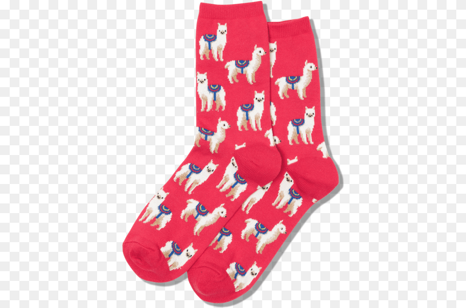 Women S Llamas Crew Socksclass Slick Lazy Image Sock, Clothing, Hosiery, Animal, Cat Free Transparent Png