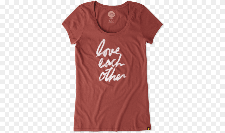 Women S Love Each Other Brush Stroke Newbury Scoop Active Shirt, Clothing, T-shirt Free Transparent Png