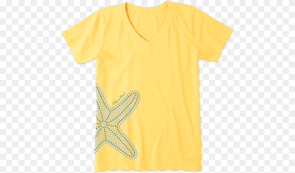 Women S Mosaic Starfish Crusher Vee Funny T Shirts, Clothing, T-shirt Free Png Download