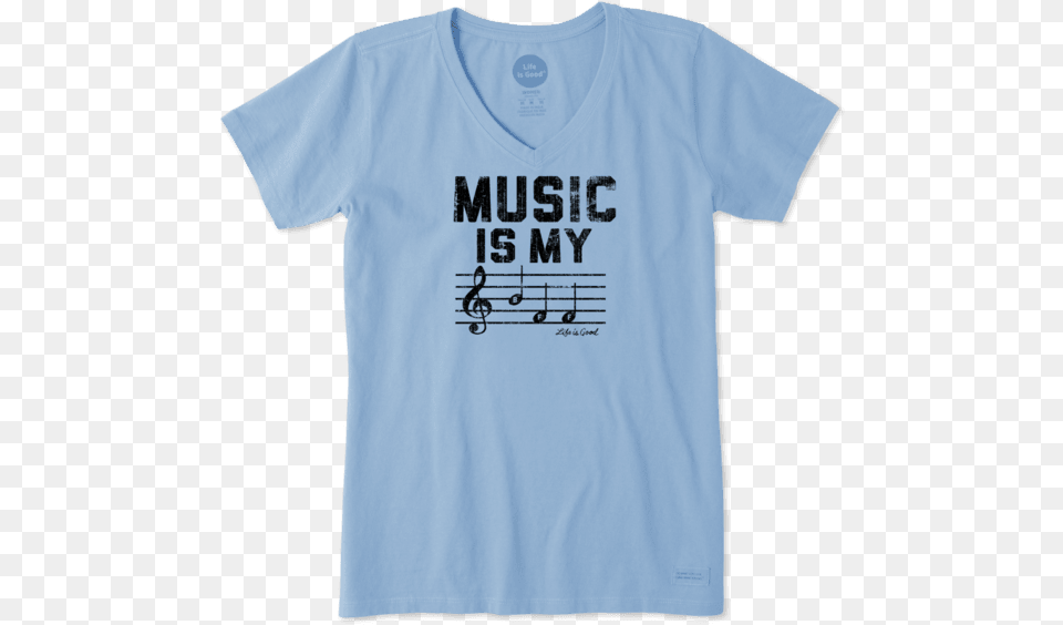 Women S Music Is My Bff Crusher Vee Active Shirt, Clothing, T-shirt Free Transparent Png
