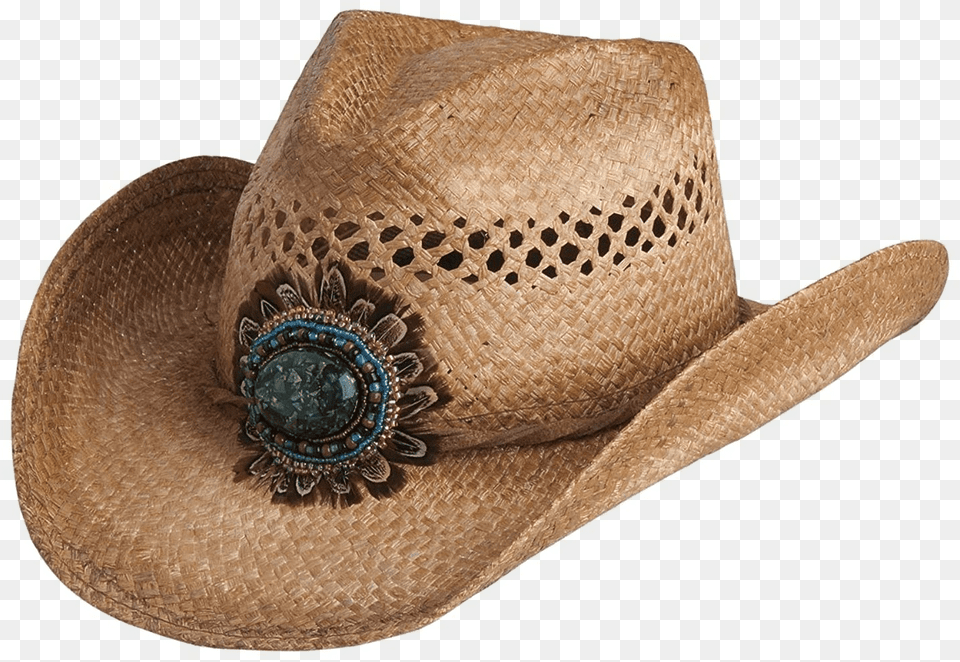 Women S Navajo Western Bead And Feather Raffia Hat Cowboy Hat, Clothing, Cowboy Hat Png Image