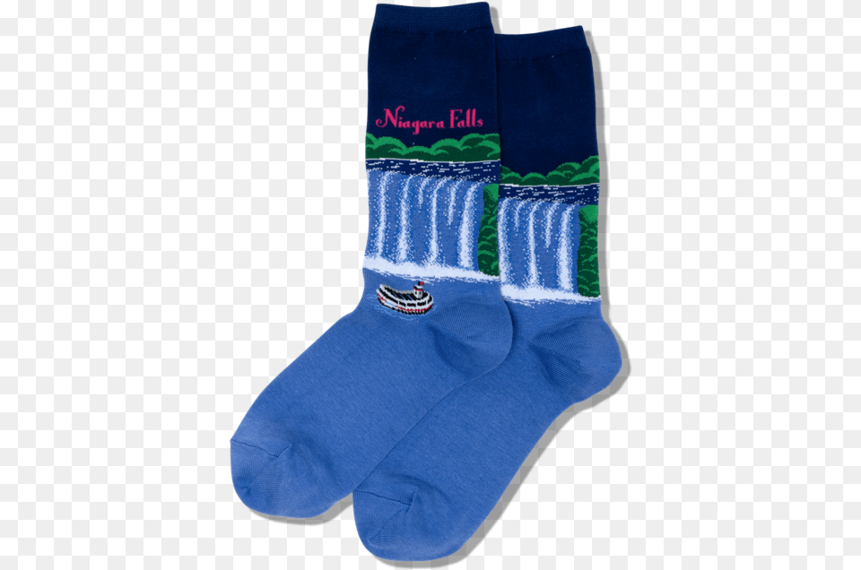 Women S Niagara Falls Crew Socksclass Slick Lazy Sock, Clothing, Hosiery, Baby, Person Png